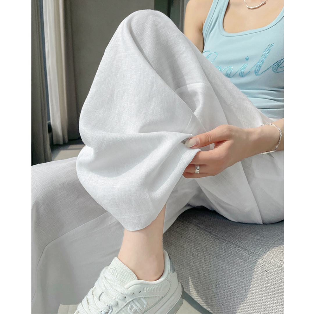 Lumi Soft Linen Wide Trousers