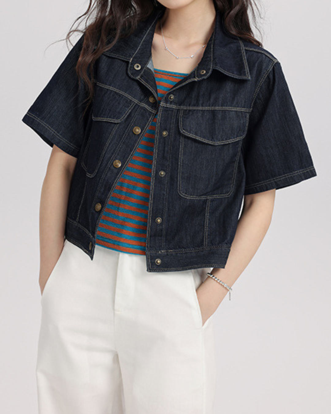 Nina Ease Indigo Denim Shirt