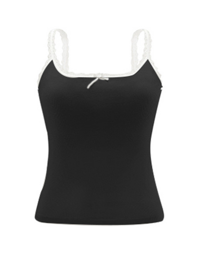 Serene Lace Ribbed Tank Top