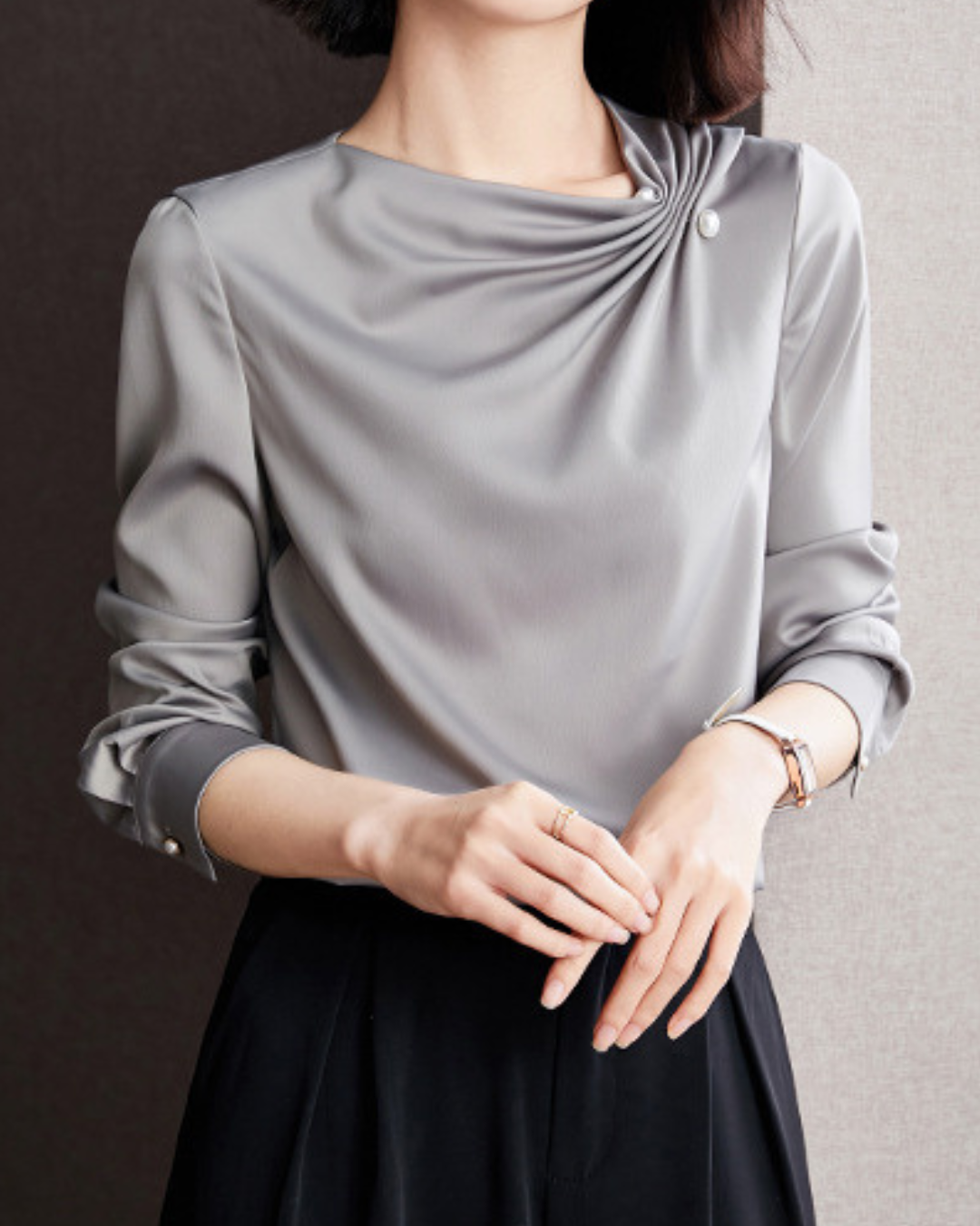 Serene Fold Pearl Blouse
