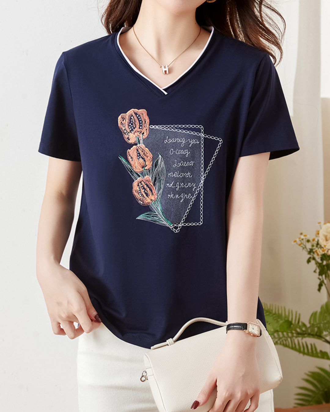 Lynette Bloom Note Cotton T-Shirt
