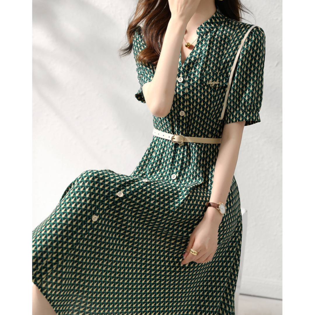 Harper Line Contrast Panel Dress