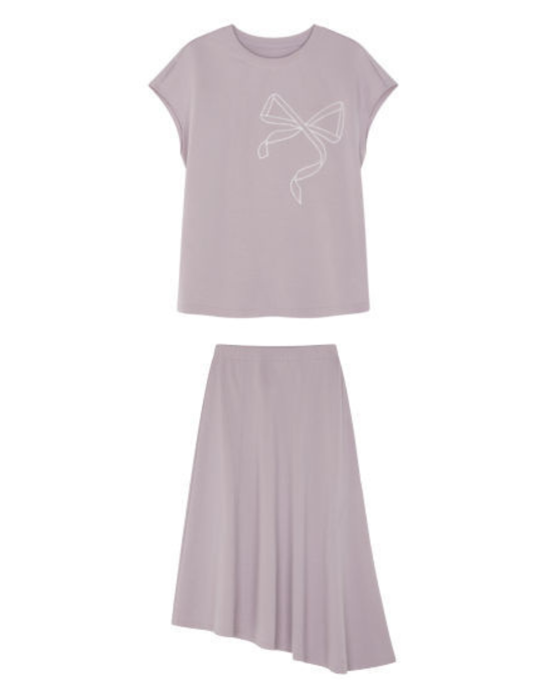 Lila Calm Ribbon Skirt Set
