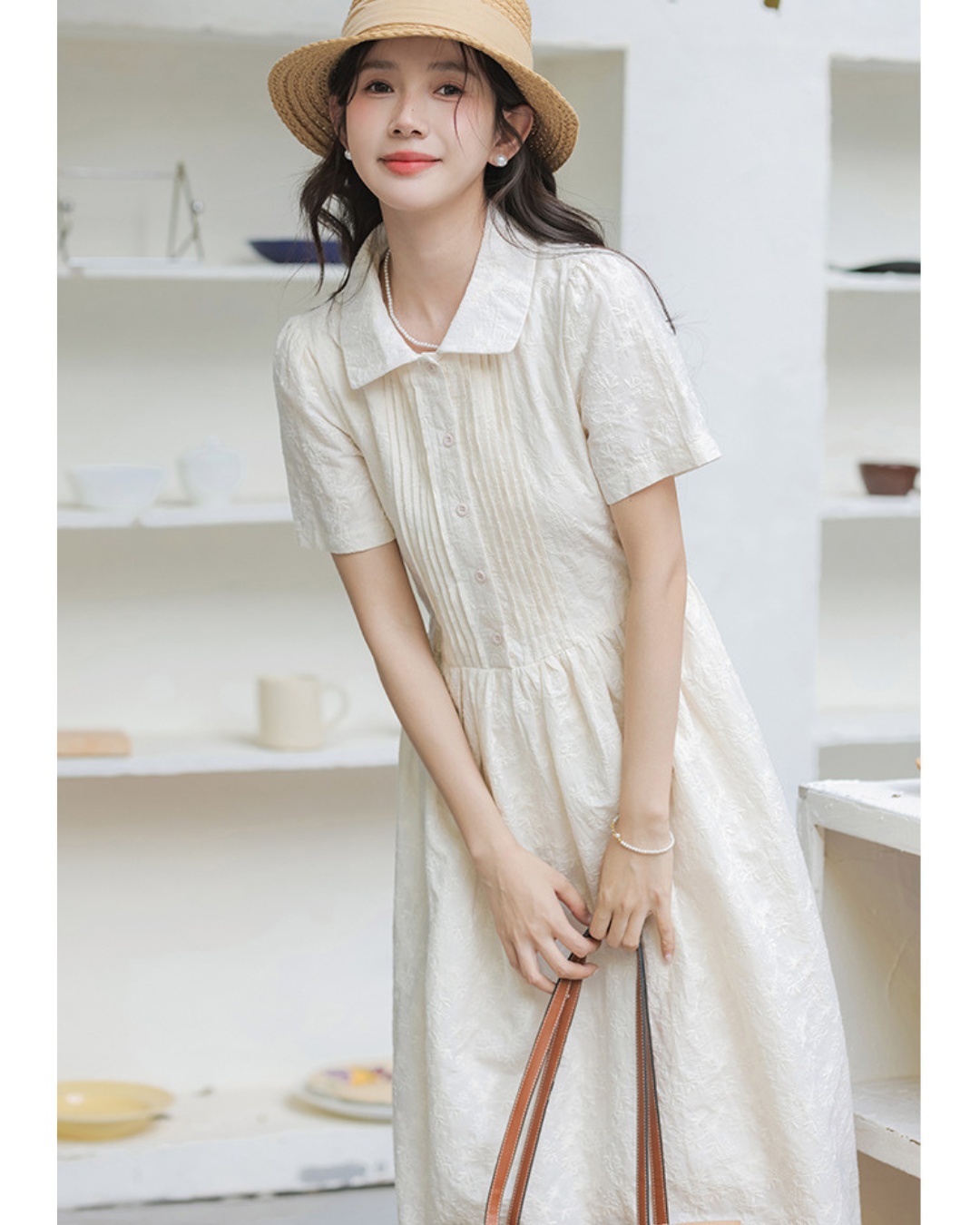 Elora Bloom Texture Shirt Dress