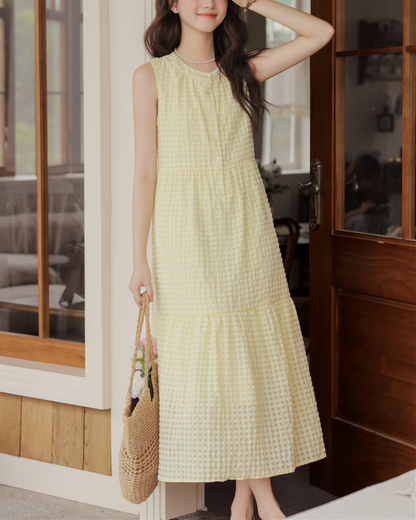 Soleil Calm Textured Midi Dress
