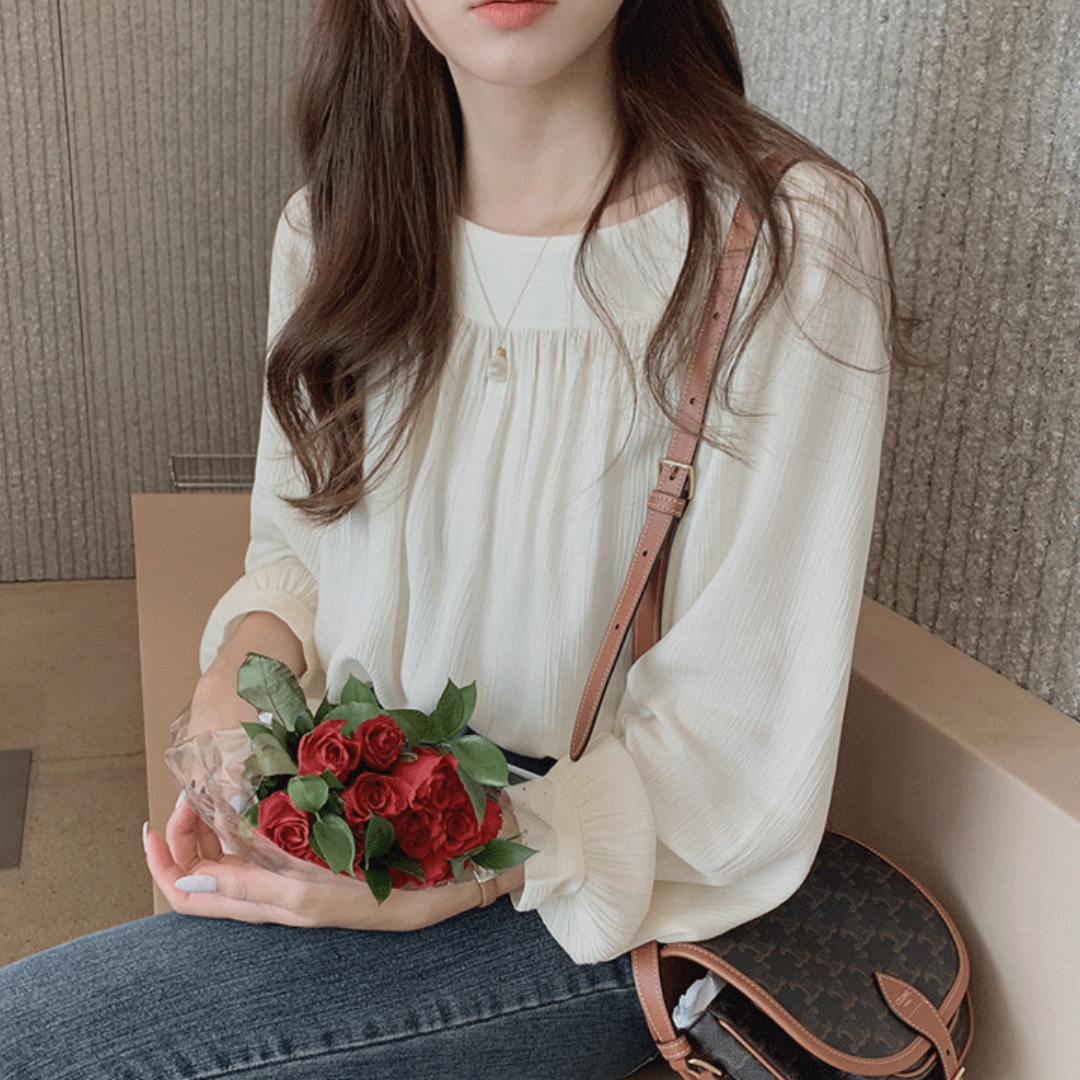 Clara Ease Square Neck Everyday Blouse
