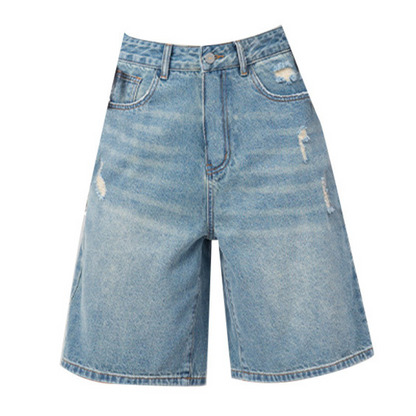 Elva Soft Fray Denim Shorts