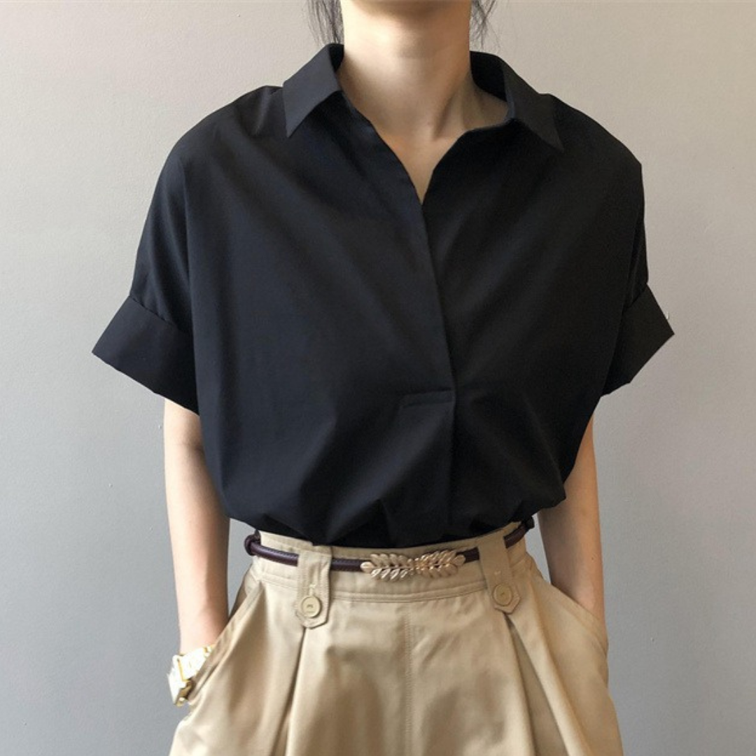 Still Hour Soft Fit Button Blouse