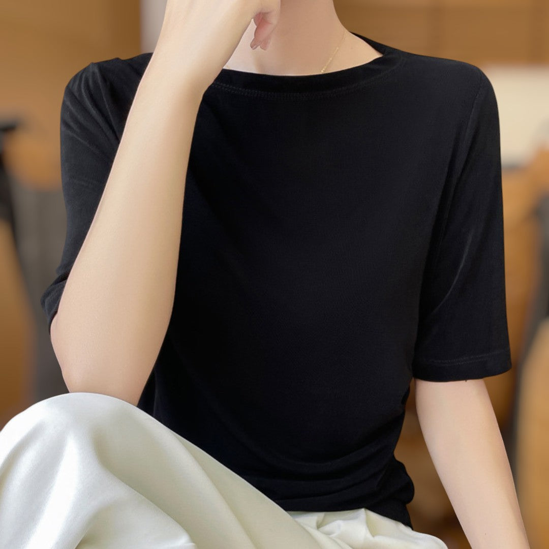 Elise Drape Acetate T-Shirt