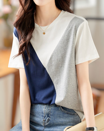 Mira Soft Block Cotton T-Shirt