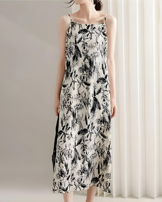 Ivy Flow Botanical Pleated Dress