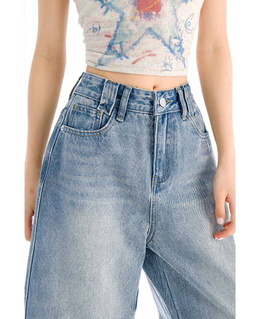 Elara Ease Wide Crop Jeans