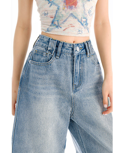 Elara Ease Wide Crop Jeans