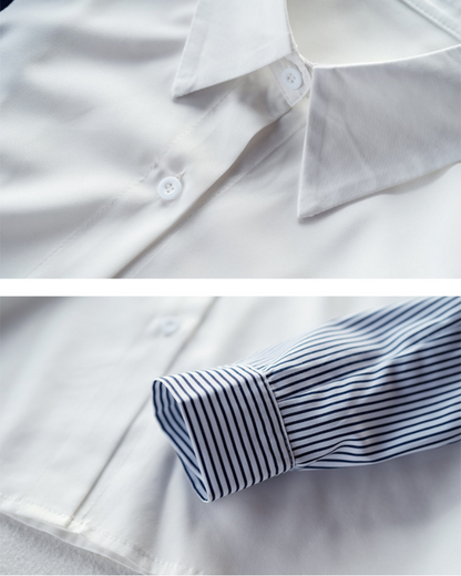 Auden Crisp Stripe Panel Shirt