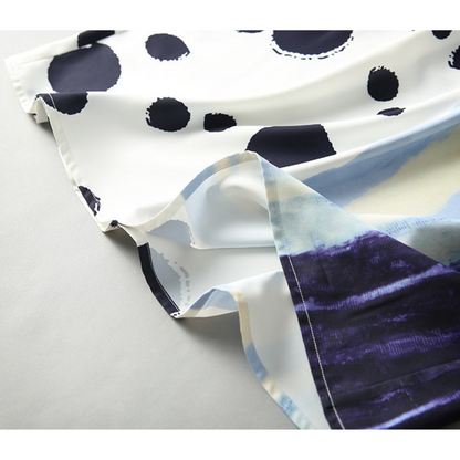 Azure Flow Ink Dot Dress