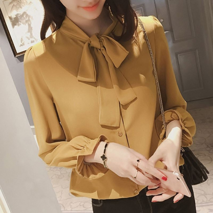 Luna Tie Soft Bow Blouse