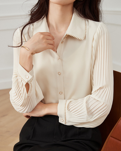 Aira Lapel Soft Collar Blouse