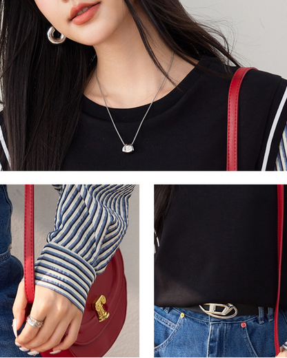 Lina Stripe Layered Shirt