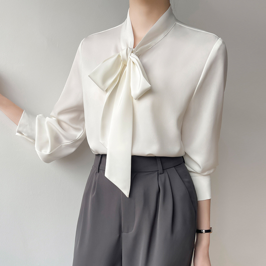 Lina Calm Stripe Drape Blouse