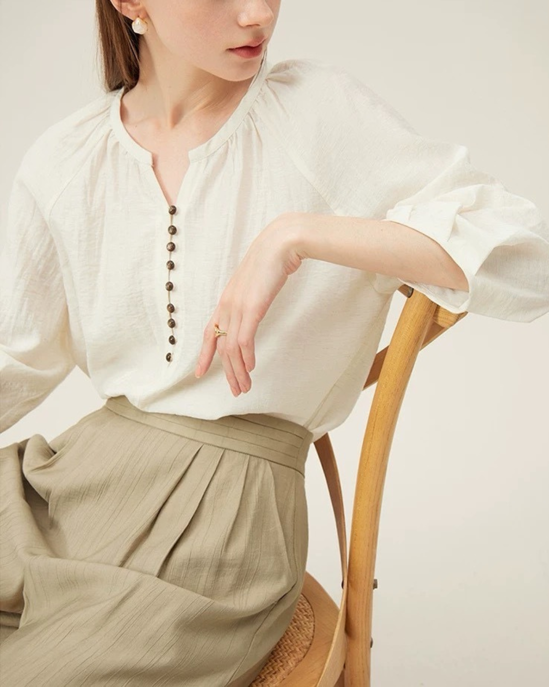 Maelle Calm Button Blouse