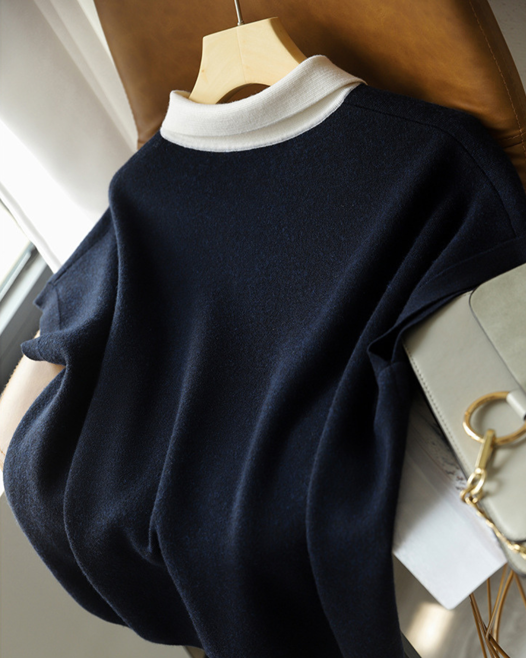 Cleo Soft Collar Knit Tee