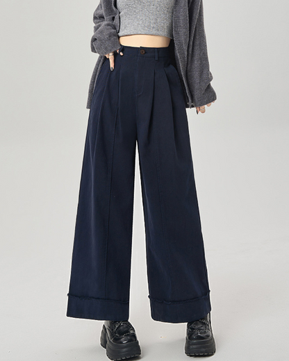 Mira Folded Wide Cotton Pants