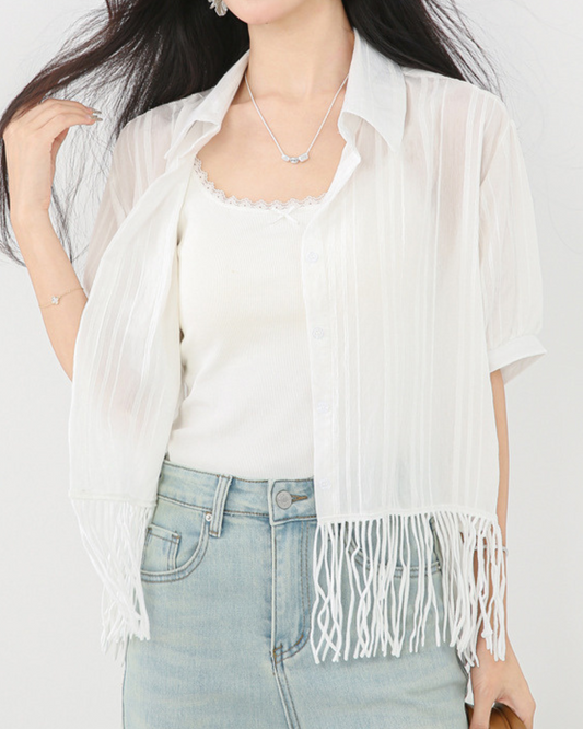 Faye Fringe Light Layer Shirt