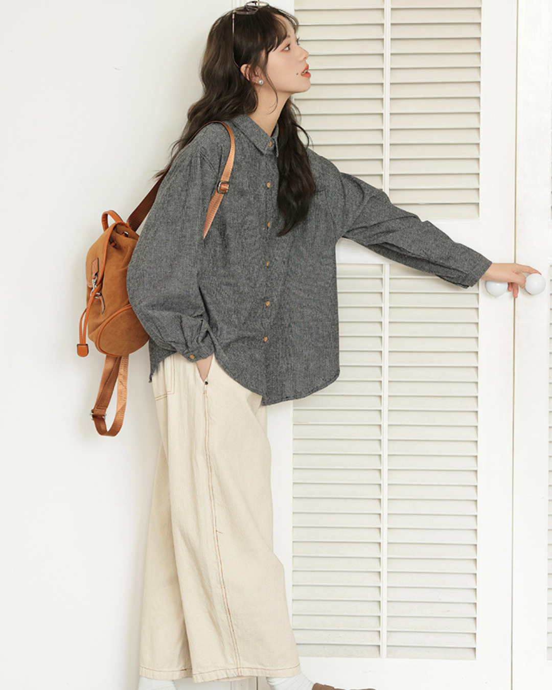 Nara Soft Stripe Button Shirt