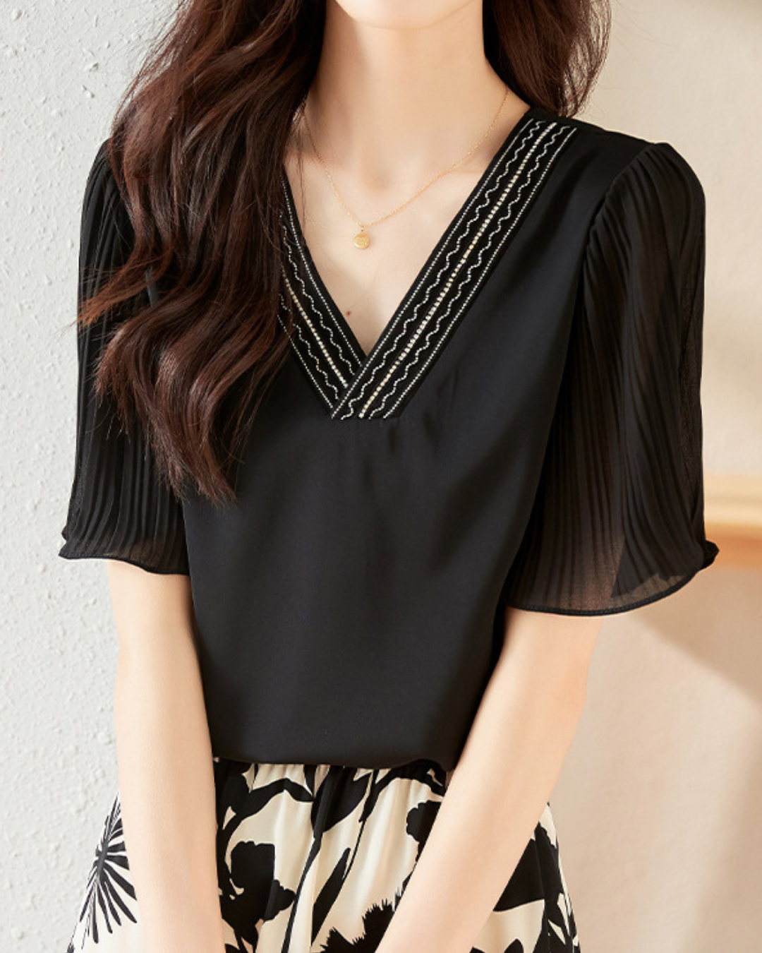 Aria Light Pleat Blouse