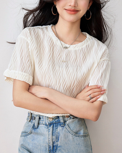 Noelle Wave Texture T-Shirt