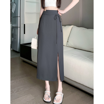 Clea Wrap Tie Midi Skirt