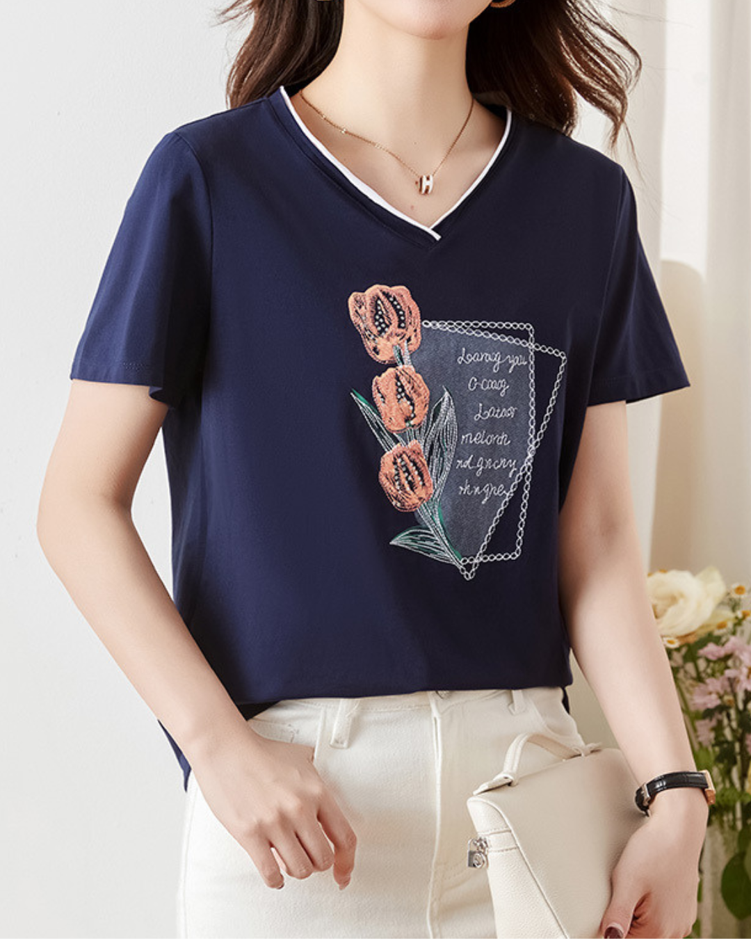 Lynette Bloom Note Cotton T-Shirt