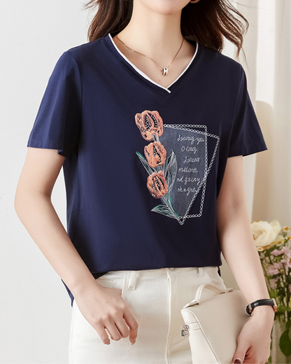 Lynette Bloom Note Cotton T-Shirt