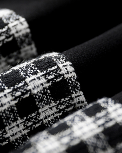 Noir Ease Check Knit Dress
