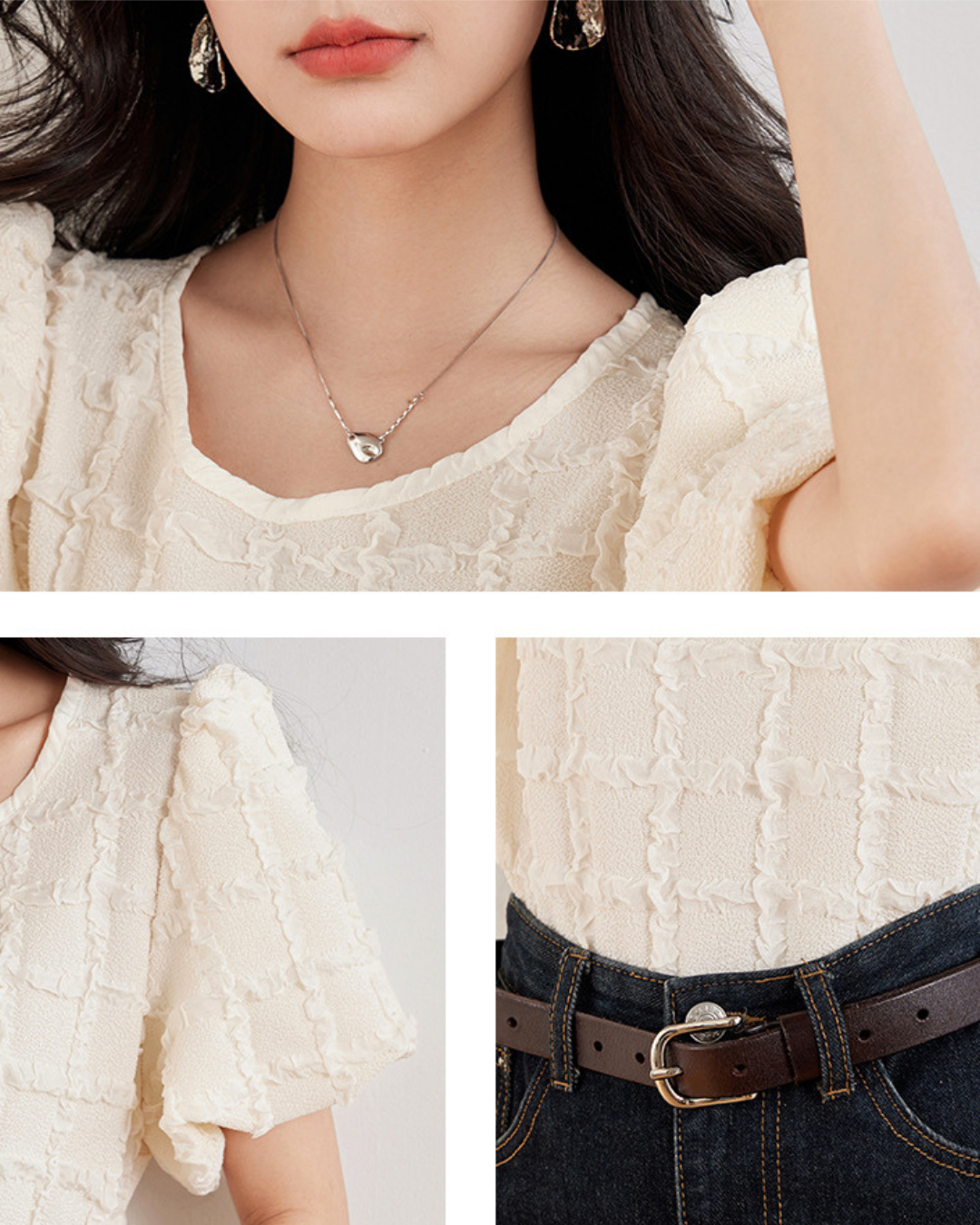 Elira Soft Texture Bow Blouse