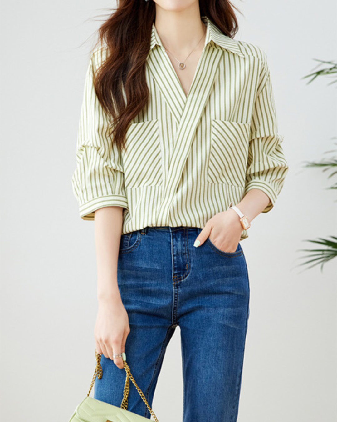 Sienna Stripe Pocket Shirt