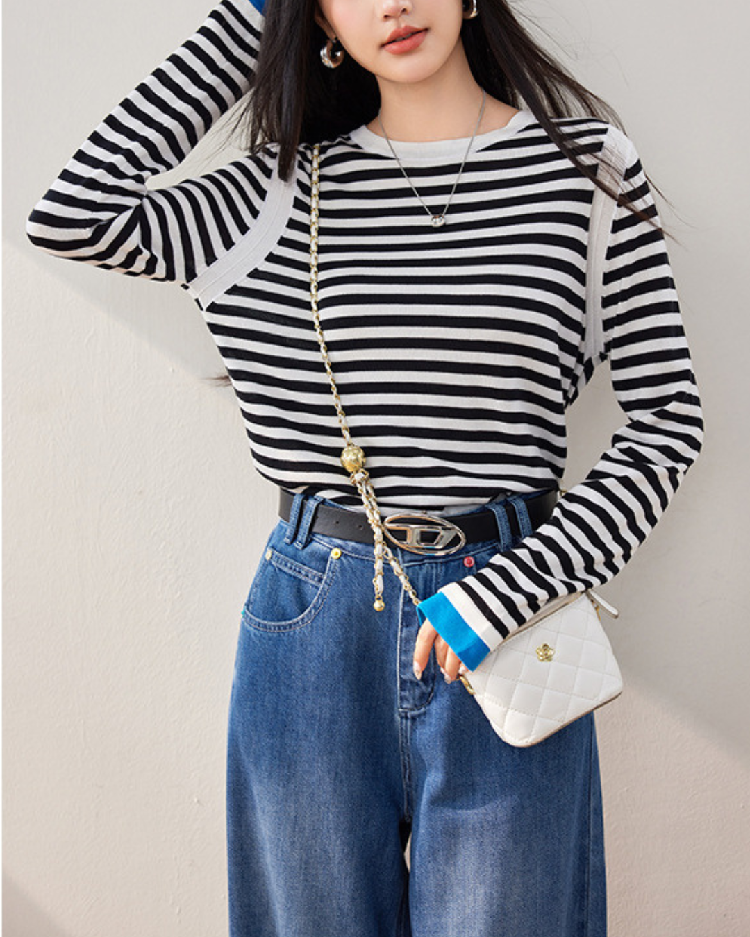 Elin Calm Stripe Knit T-Shirt