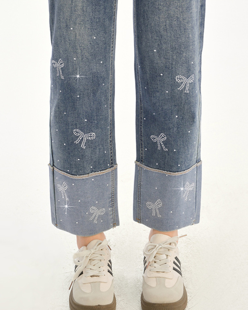 Livia Soft Bow Cuff Denim