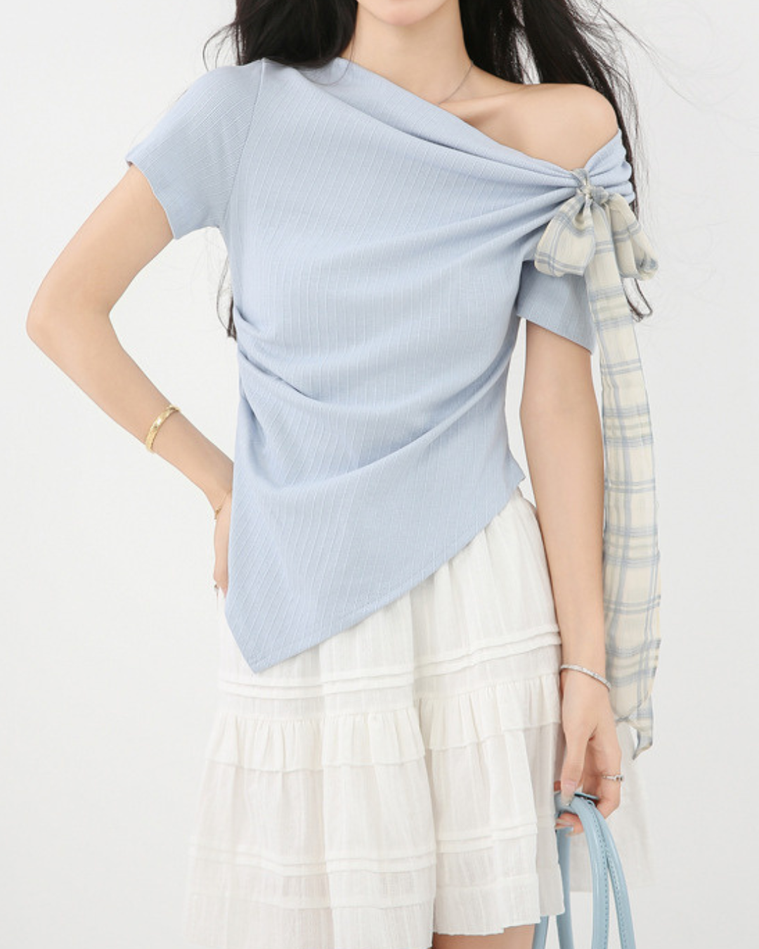 Mielle Ribbon Drape T-Shirt