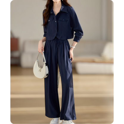 Solene Ease Pocket Shirt Set