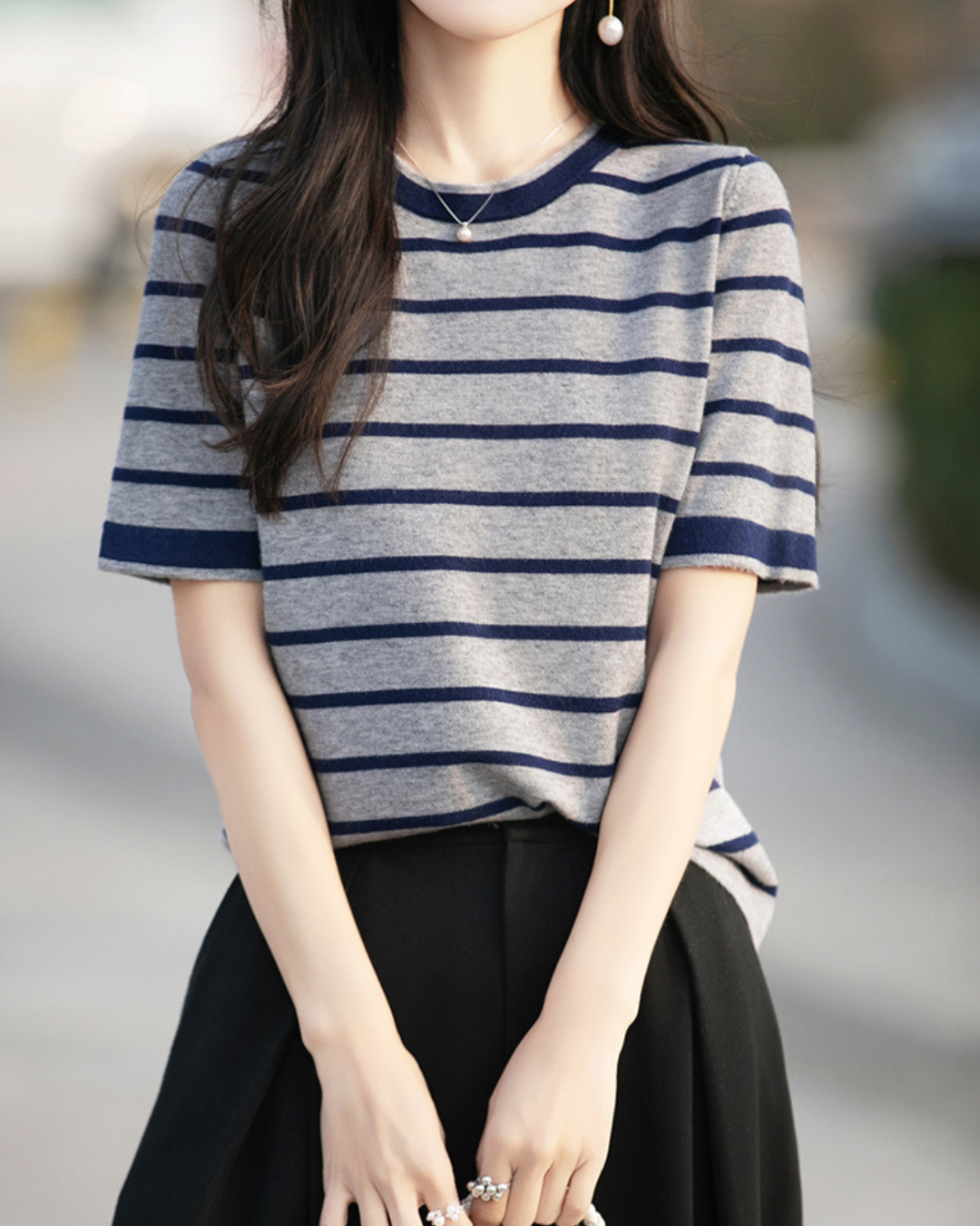 Marin Texture Stripe Knit Top