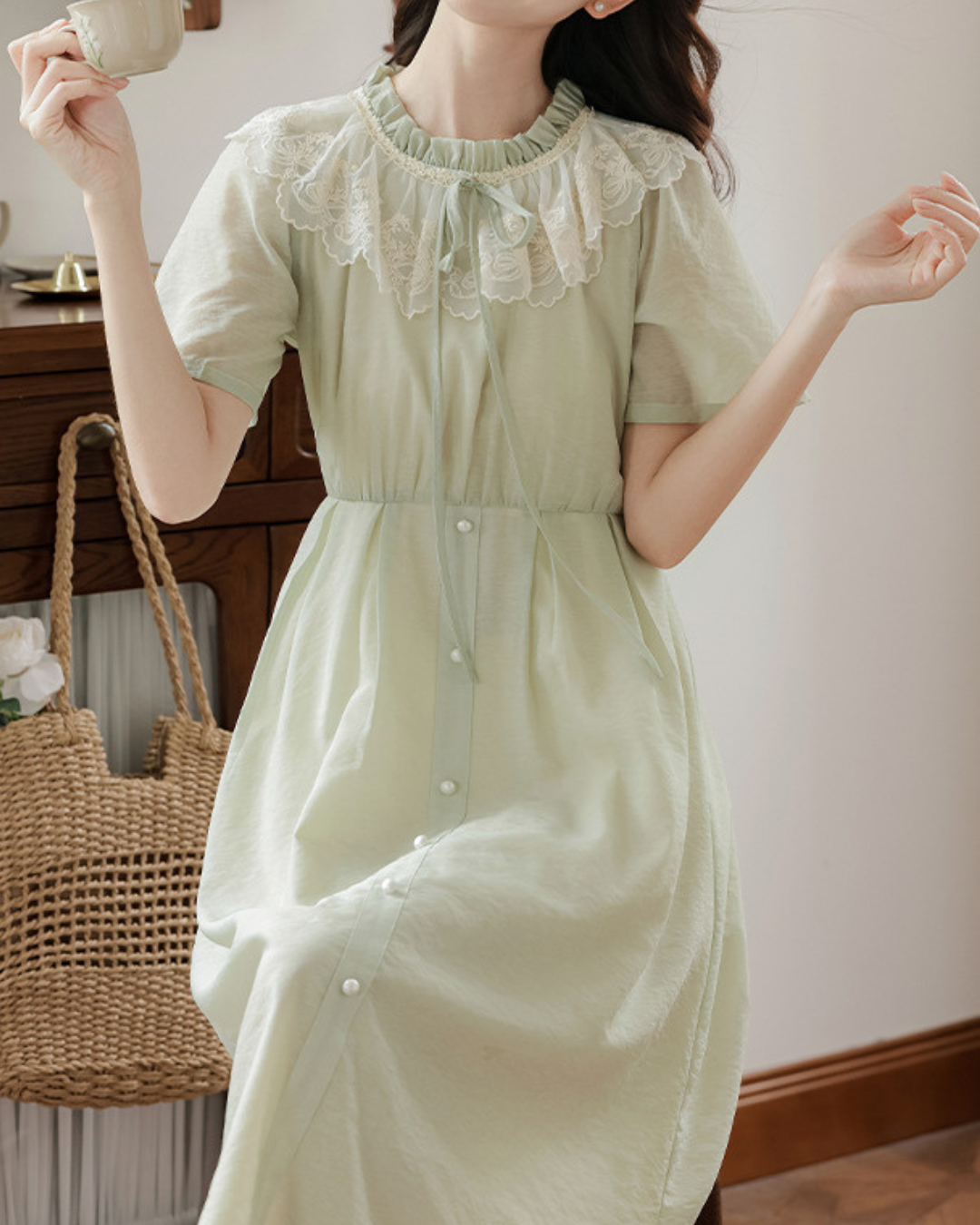 Melody Lace Front Tie Dress