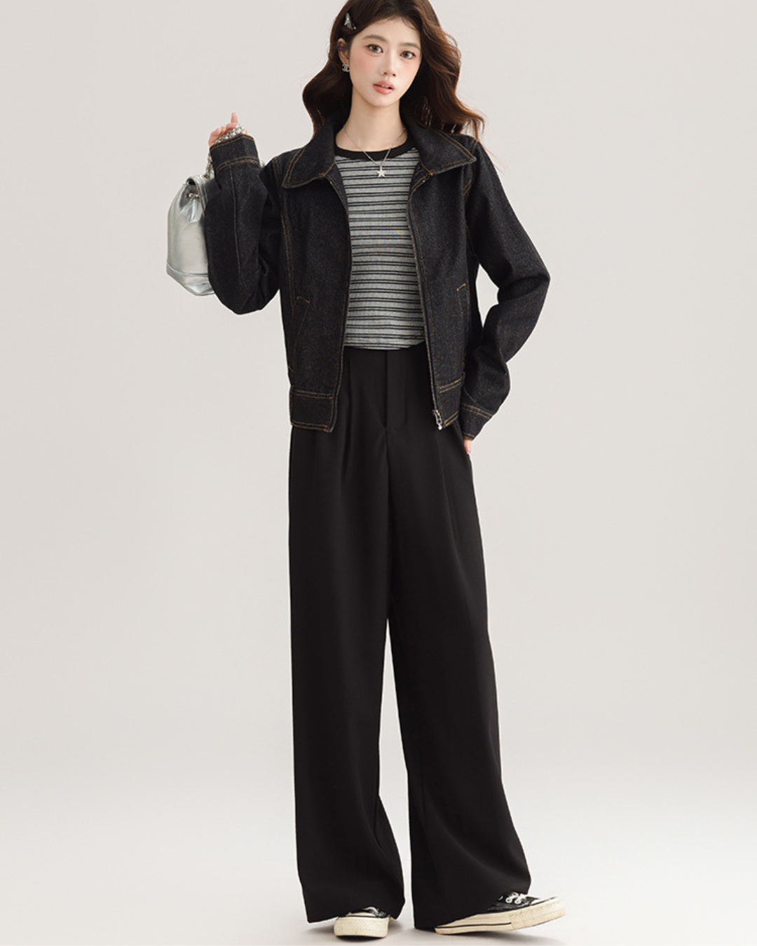 Livia Calm Contrast Denim Jacket