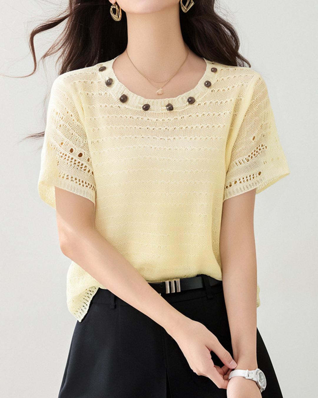 Siena Bead Soft Knit Tee