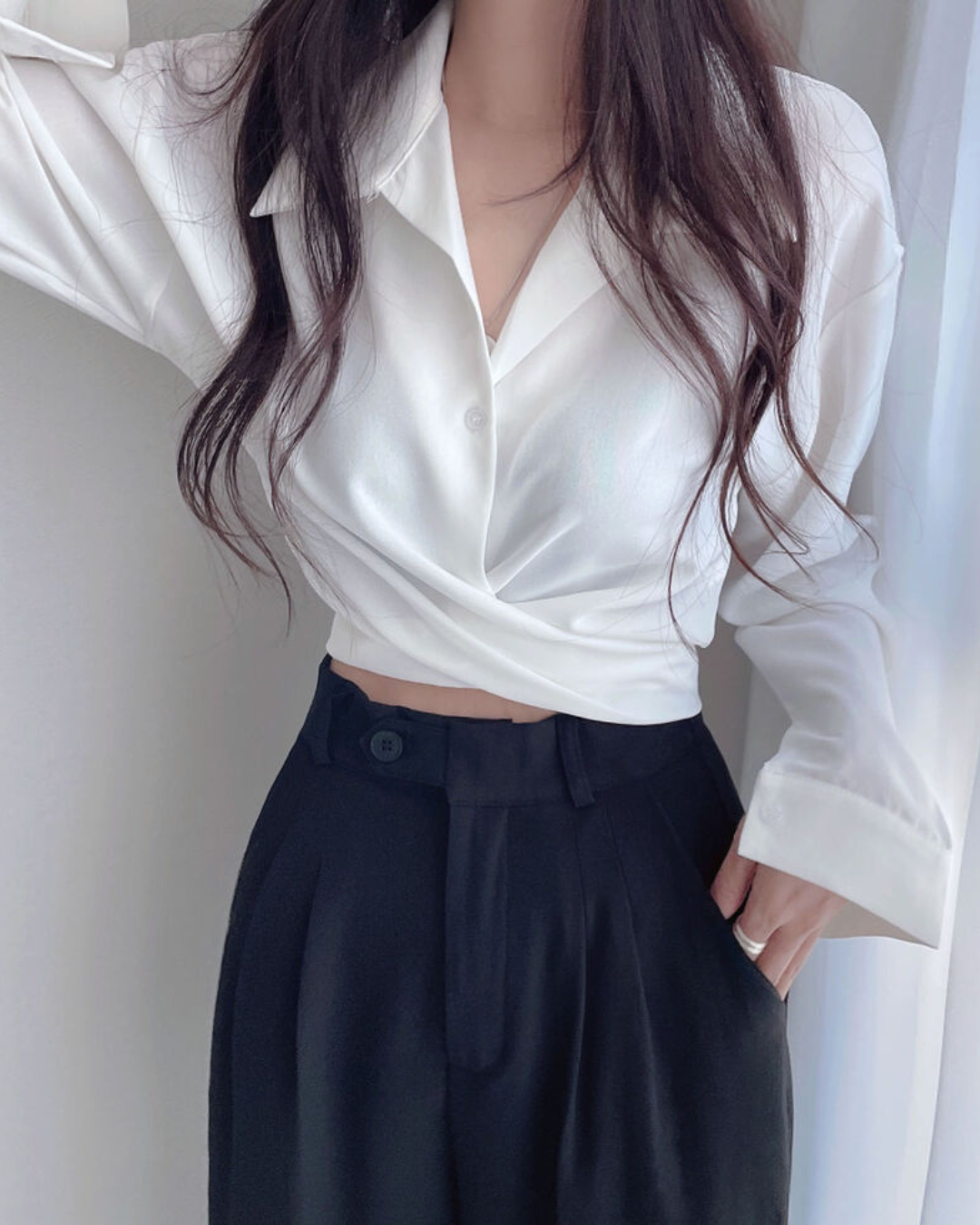 Elora Tie Back Drape Shirt
