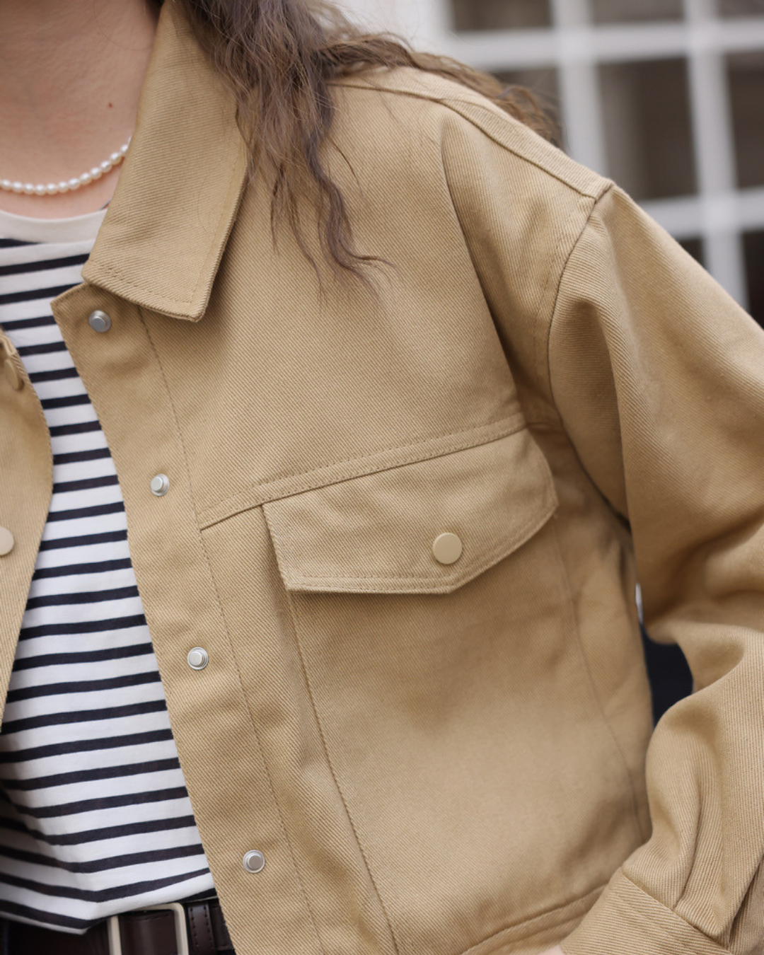 Emilie Calm Cotton Snap Jacket