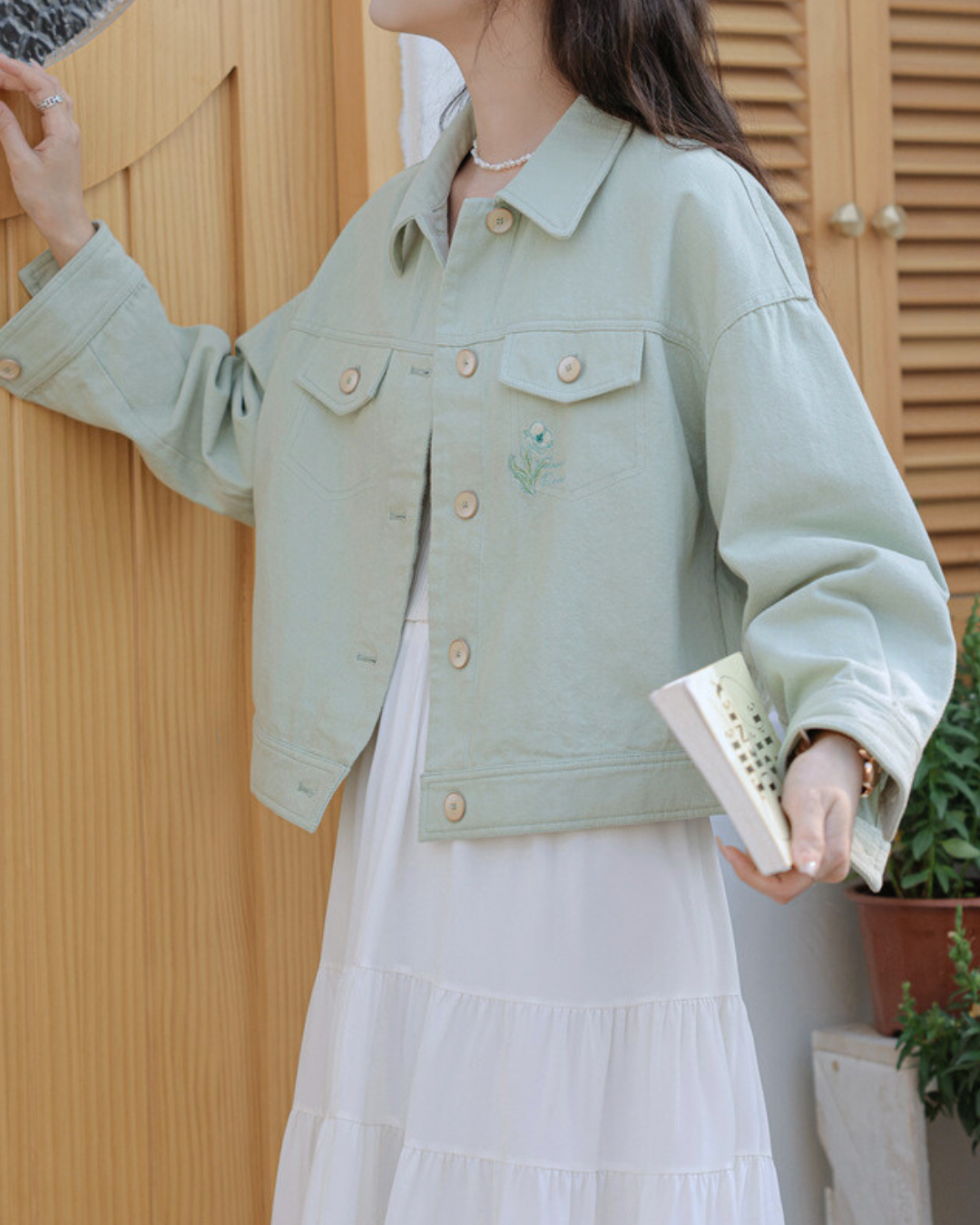 Siena Bloom Embroidered Denim Jacket