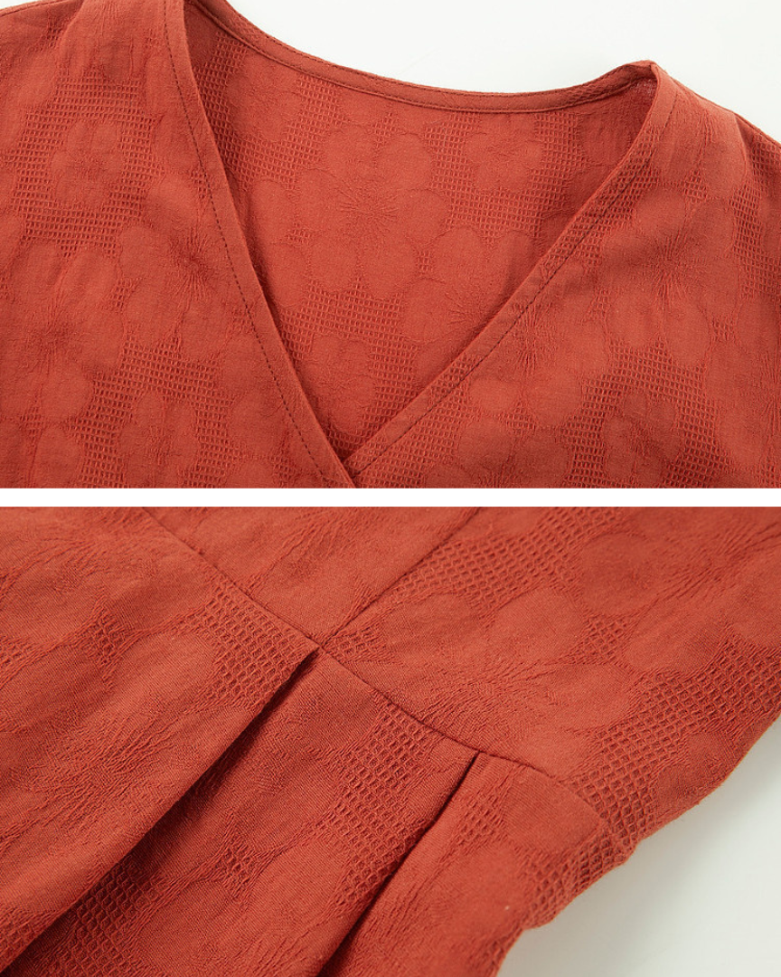Mira Clay Bloom Cotton Dress