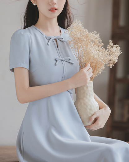 Lilou Soft Ribbon Midi Dress