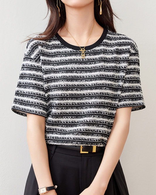 Selene Soft Tweed Knit T-Shirt